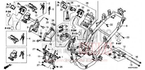 CARROSSERIE DE CHASSIS (NSS125DF/ADF/ADH) NSS125ADF de 2016